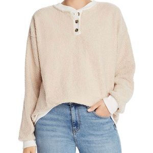 DONNI Sherpa Henley Sweatshirt